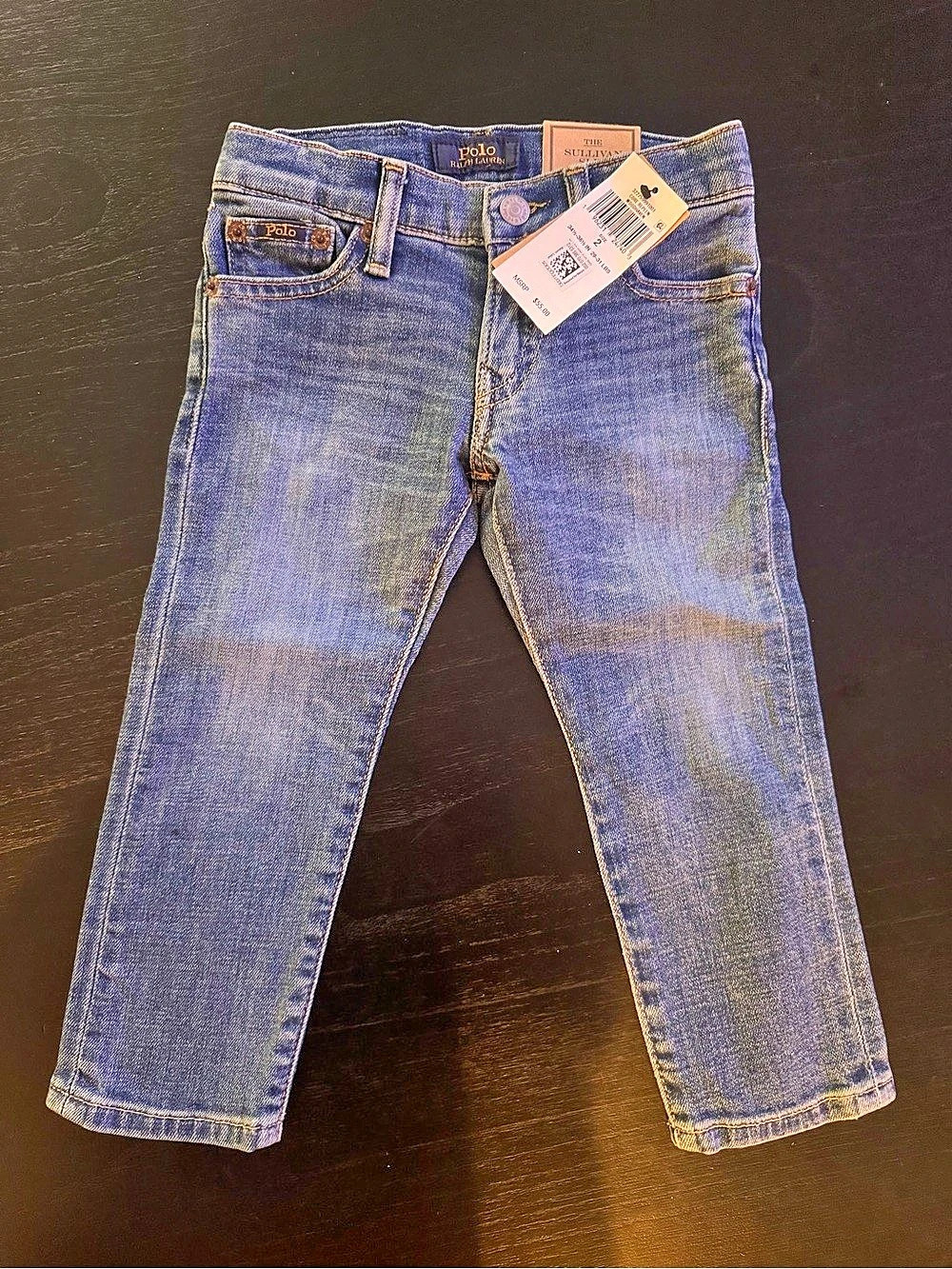 Polo Ralph Lauren The Sullivan Slim Boys Size 2T Blue Slim Jeans NWT